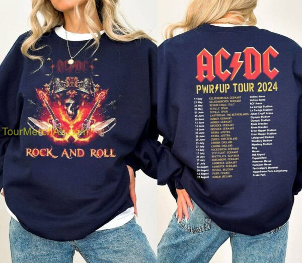 2024 ACDC Pwr Up World Tour Shirt ACDC Rock And Roll Graphic Tee ACDC Tour Merch 2 sweatshirt