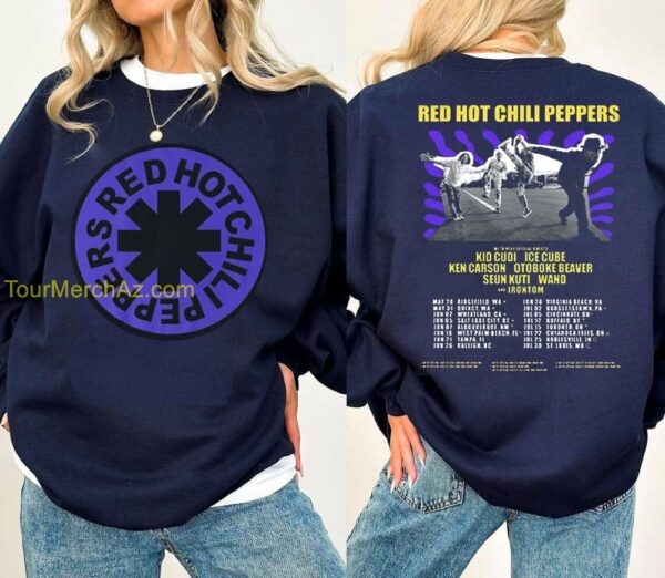 2024 Red Hot Chili Peppers Tour Setlist T Shirt RHCP Darien Lake Shirt RHCP Tour Merch 2 sweatshirt