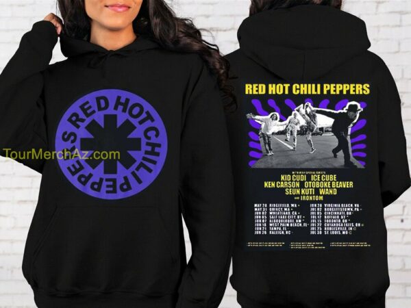 2024 Red Hot Chili Peppers Tour Setlist T Shirt RHCP Darien Lake Shirt RHCP Tour Merch 3 hoodie