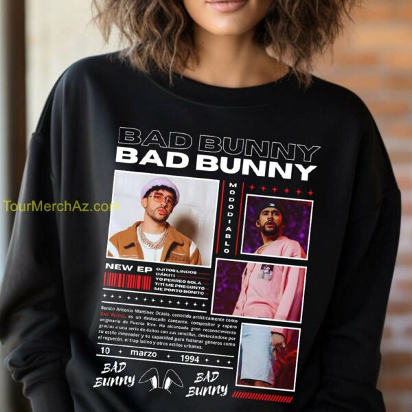 Bad Bunny Modo Diablo T shirt Bad Bunny Album Cover Graphic Tee Bad Bunny 2024 Merch 4 sweatshirt