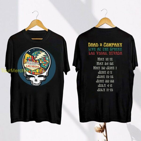 Dead and Company Tour Las Vegas 2024 Merch Dead and Co 2024 Setlist Shirts 1