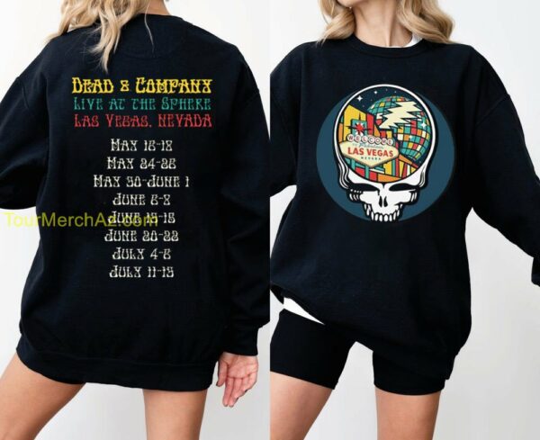 Dead and Company Tour Las Vegas 2024 Merch Dead and Co 2024 Setlist Shirts 3 sweatshirt