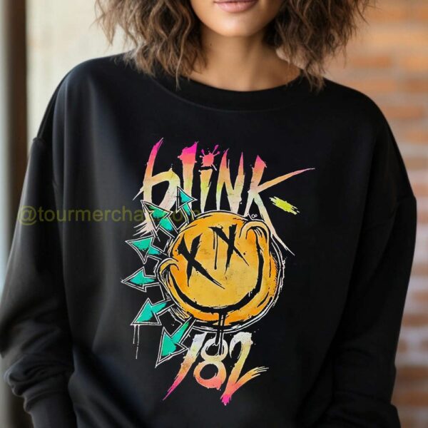 Blink 182 Graffiti Logo Tee Iconic Smiley Face Band Merch 3 sweatshirt