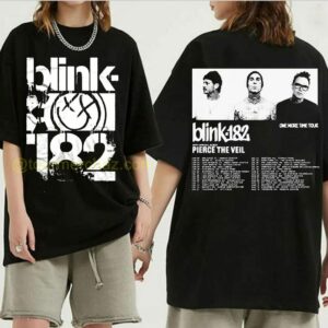 Blink 182 One More Time Tour Dates T Shirt Blink 182 Live Tour Merchandise Smiley Face Logo 1