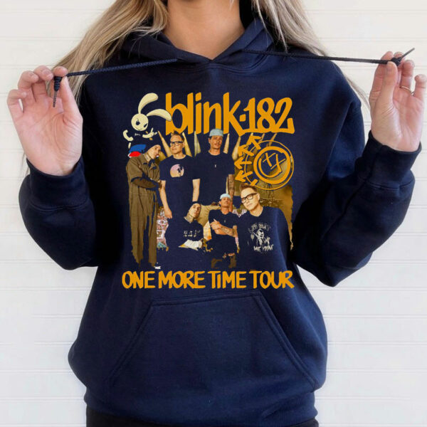 Blink 182 One More Time Tour Orange Graphic Shirts Blink 182 Playful Bunny Graphic Concert Merch 2 hoodie