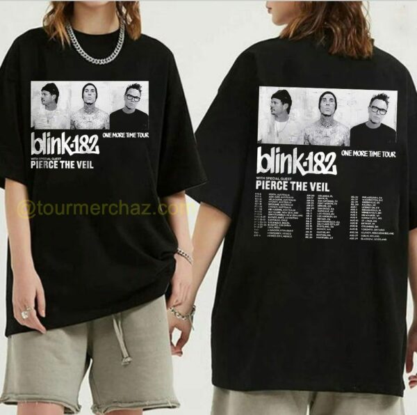 Blink 182 One More Time Tour With Special Guest Pierce The Veil Shirts Blink 182 Tour Dates Locations Merch 1