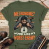 Drummer's Metronome Battle T Shirt Rock Music Humor Graphic Tee