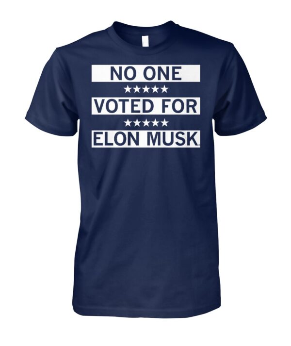 No One Voted for Elon Musk Graphic Tee with Bold Star Design