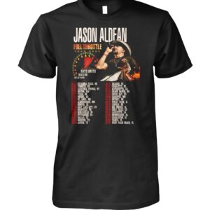 Jason Aldean Full Throttle Tour 2025 Concert Tee with Tour Dates and Graphic Art