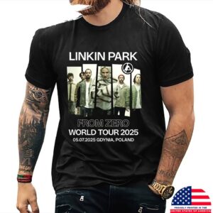 Linkin Park From Zero World Tour 2025 Gdynia Poland Concert T Shirt Art Design Merch
