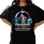 Linkin Park From Zero World Tour 2025 Gdynia Poland T Shirt with Iconic Headphones Design