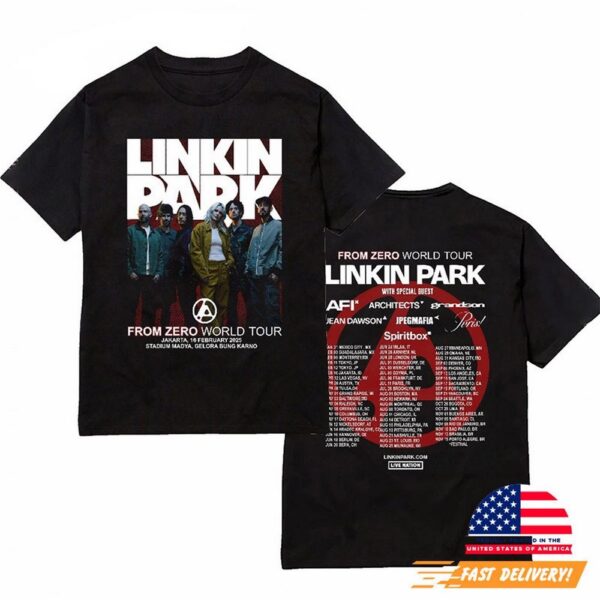 Linkin Park From Zero World Tour 2025 Graphic Tee Exclusive Tour Artwork & Design