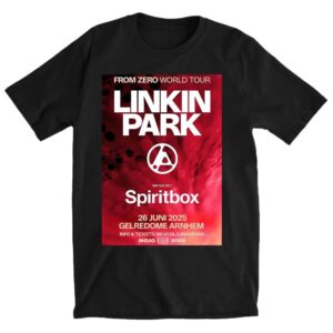 Linkin Park From Zero World Tour 2025 Netherlands T Shirt Bold Red Graphic Design, Spiritbox Theme