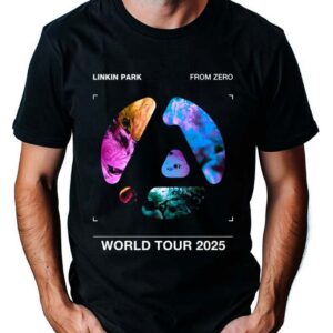 Linkin Park From Zero World Tour 2025 T Shirt with Abstract Art Design and Vibrant Colors